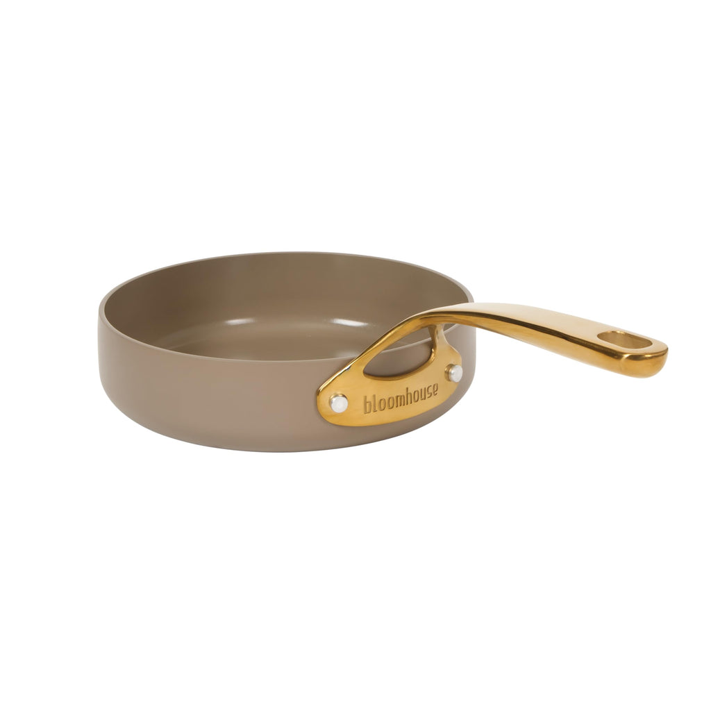 Bloomhouse 15-Piece Ceramic Nonstick Cookware Set, Two Time Oprah's Favorite Things, Heavy-Gauge Aluminum Pots and Pans Set, PFAS & PFOA & PTFE Free Ceramic Cookware, Oven Safe to 500°F, Almond Cream