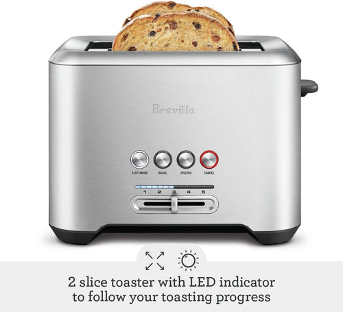 Breville BTA720XL Bit More Toaster, 2 Slice, Brushed Stainless Steel