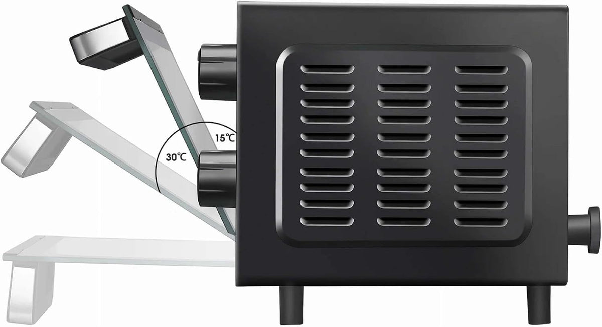4 Slice Countertop Toaster Oven With 3 Cooking Settings, Black, Includes Baking Rack And Pan, 1050 Watts Quartz Heating Elements