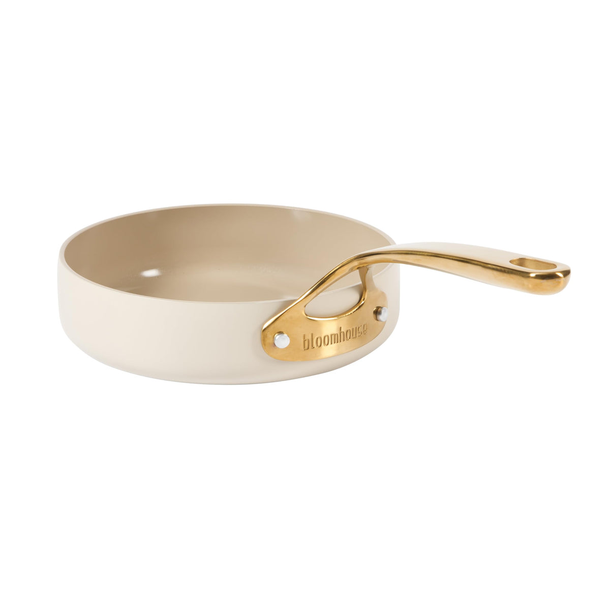 Bloomhouse 15-Piece Ceramic Nonstick Cookware Set, Two Time Oprah's Favorite Things, Heavy-Gauge Aluminum Pots and Pans Set, PFAS & PFOA & PTFE Free Ceramic Cookware, Oven Safe to 500°F, Almond Cream