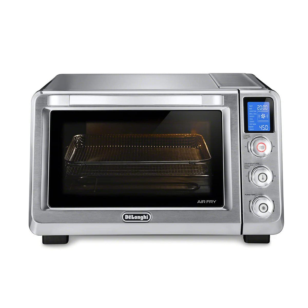 De'Longhi 10-in-1 Digital AirFryer, 24L, True Convection Toaster Oven with Internal Light, Grills, Broils, Bakes, Roasts, Reheats, Preset for Cookie & Pizza, 1800-Watts, Stainless Steel