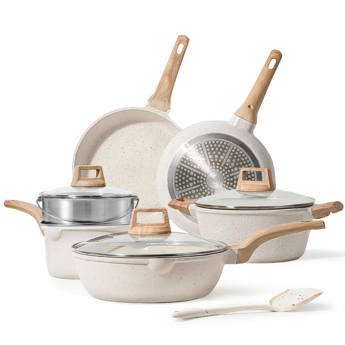 CAROTE 44pcs Pots and Pans, Nonstick Cookware Sets with Bakeware
