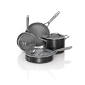 Ninja Ceramic Pro 11Piece Cookware Set, NonStick Pots & Pans Set with Glass Lids, Nontoxic, PTFE Free, Ceramic Coated, Oven Safe, All Stovetops & Induction Compatible, British Racing Green, CW39011GN