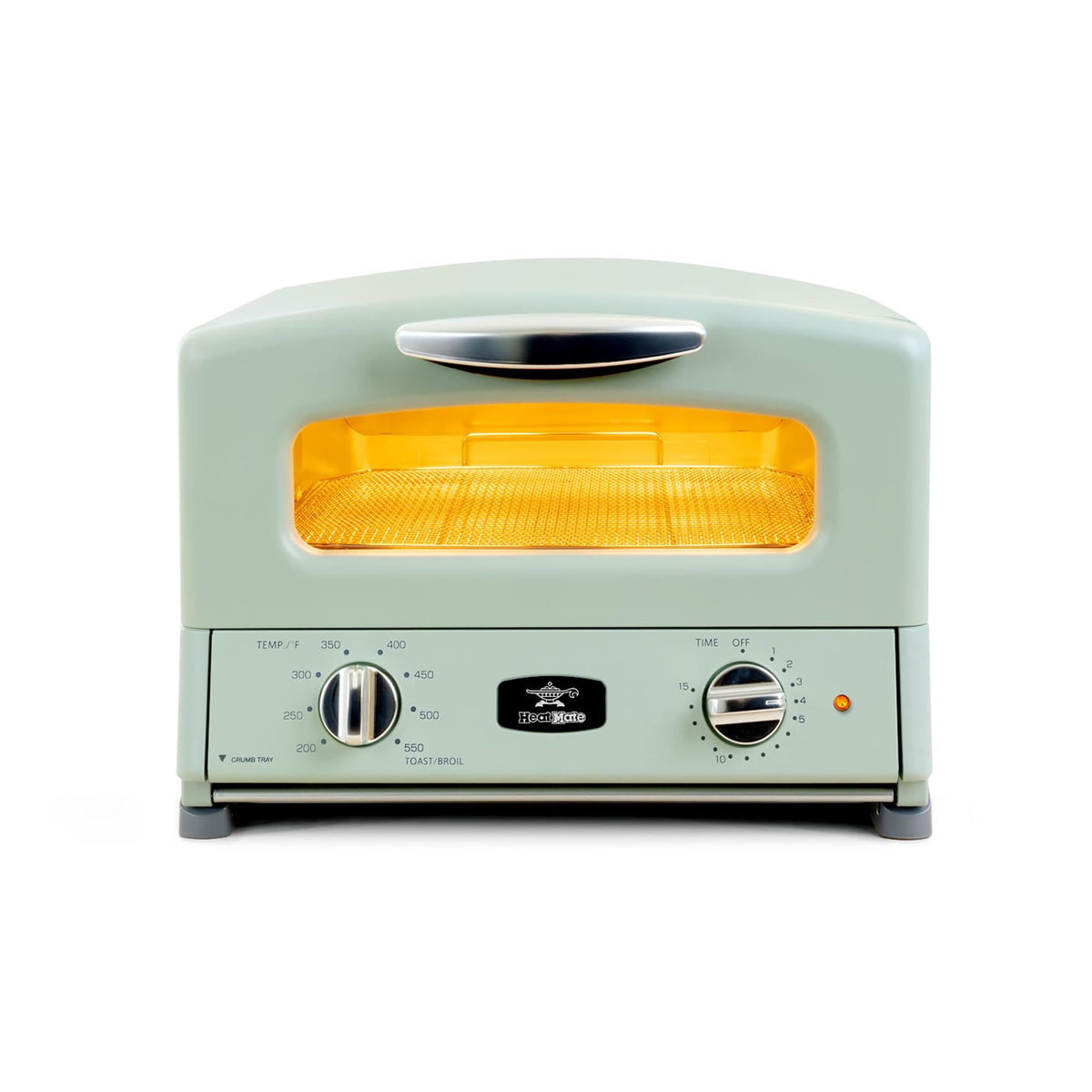 HeatMate Countertop Toaster Oven, Compact Kitchen Appliance with Graphite Heating Technology, Black