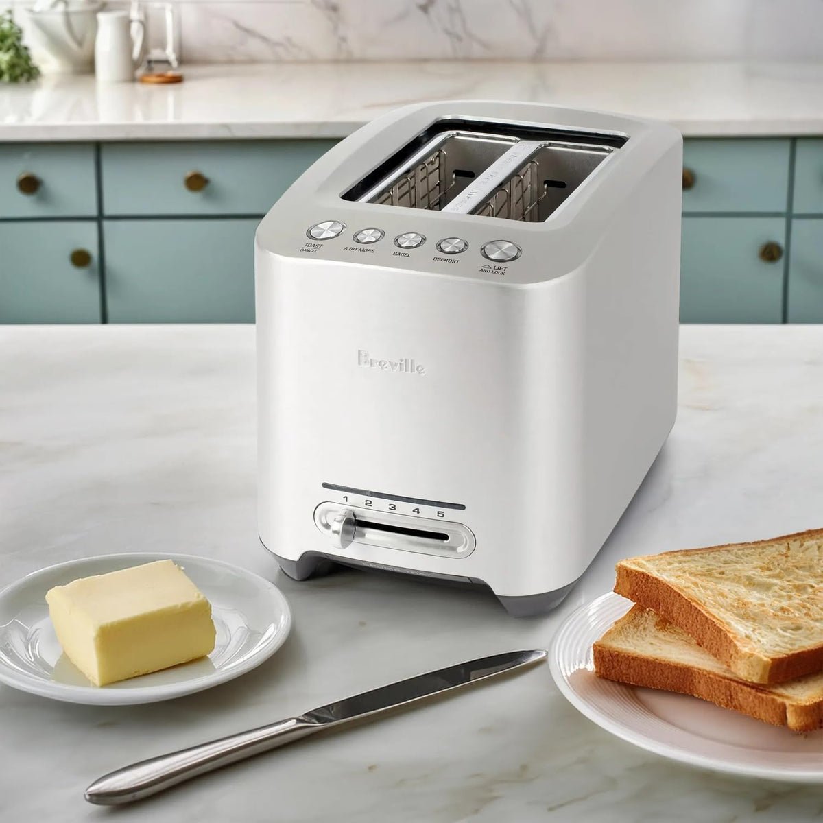 Breville BTA820XL Die-Cast Smart Toaster, 2 Slice, Brushed Stainless Steel