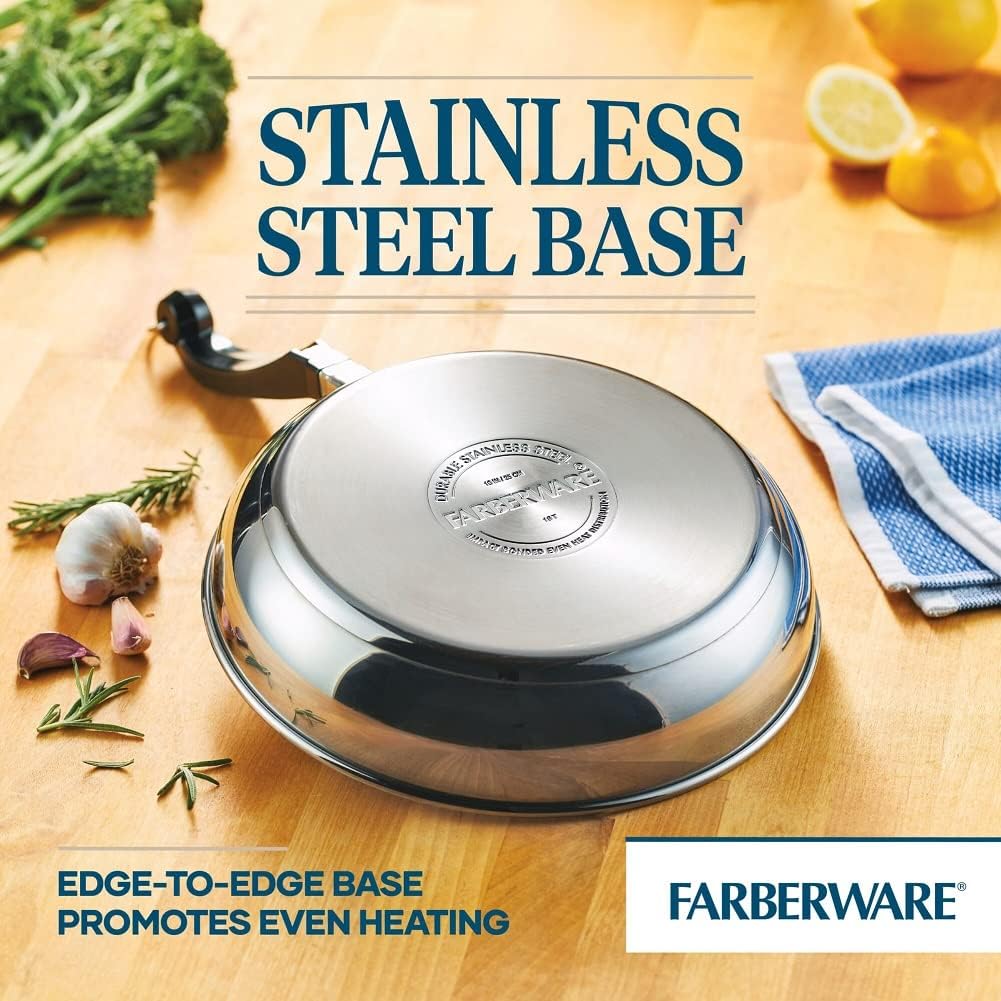 Farberware Classic Series Stainless Steel Pots and Pans Set, 15-Piece