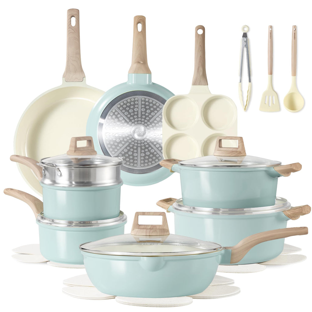 CAROTE 44pcs Pots and Pans, Nonstick Cookware Sets with Bakeware