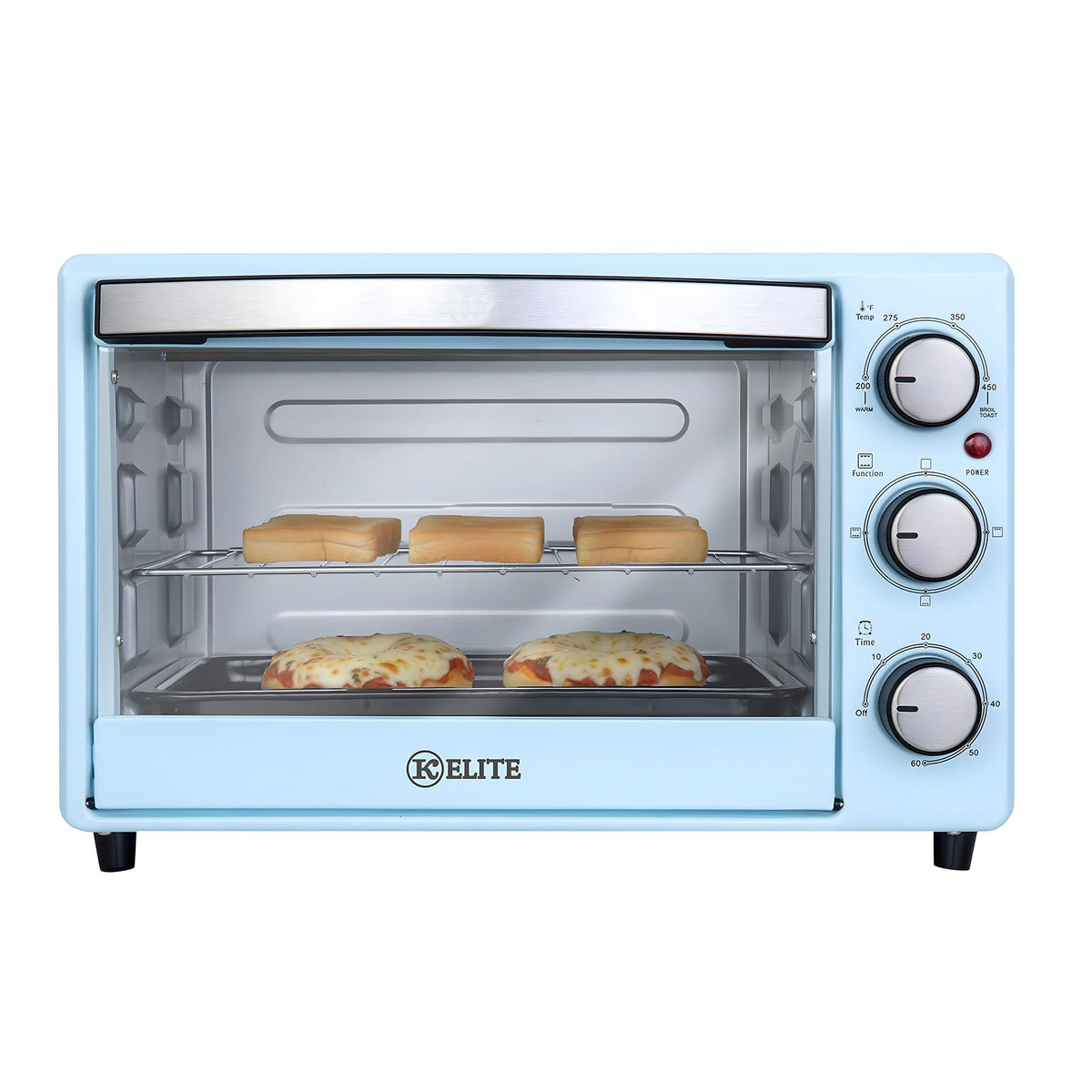 Kitchen Elite Toaster Oven, Compact Countertop Cooking Appliance, White