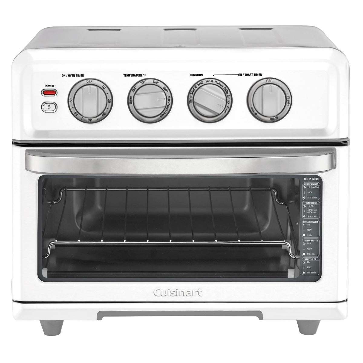 Cuisinart Air Fryer Toaster Oven, 1800W, 8-in-1 with Air Fry, Convection, Broil & Warm, 0.6 Cubic Feet, 60-Minute Timer, TOA-70NAS, Stainless Steel