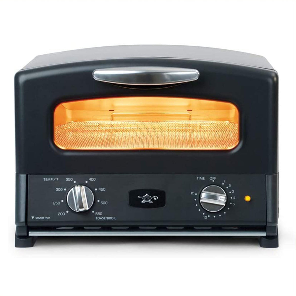 HeatMate Countertop Toaster Oven, Compact Kitchen Appliance with Graphite Heating Technology, Black