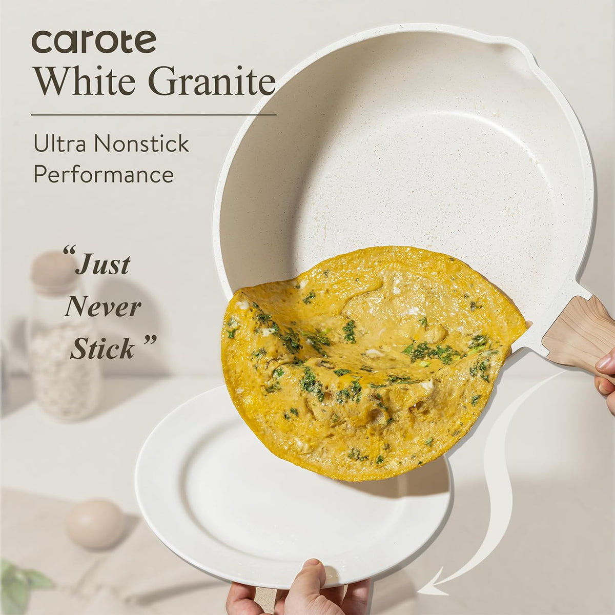 CAROTE 44pcs Pots and Pans, Nonstick Cookware Sets with Bakeware