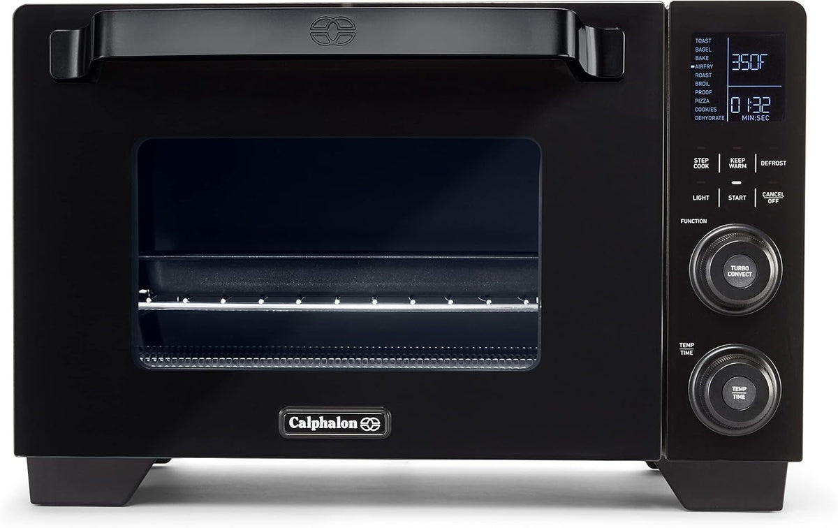 Calphalon Air Fryer Oven, 11-in-1 Toaster Oven Air Fryer Combo, Cool Touch Exterior, 26.4 QT/25 L, Fits 12" Pizza, Stainless Steel