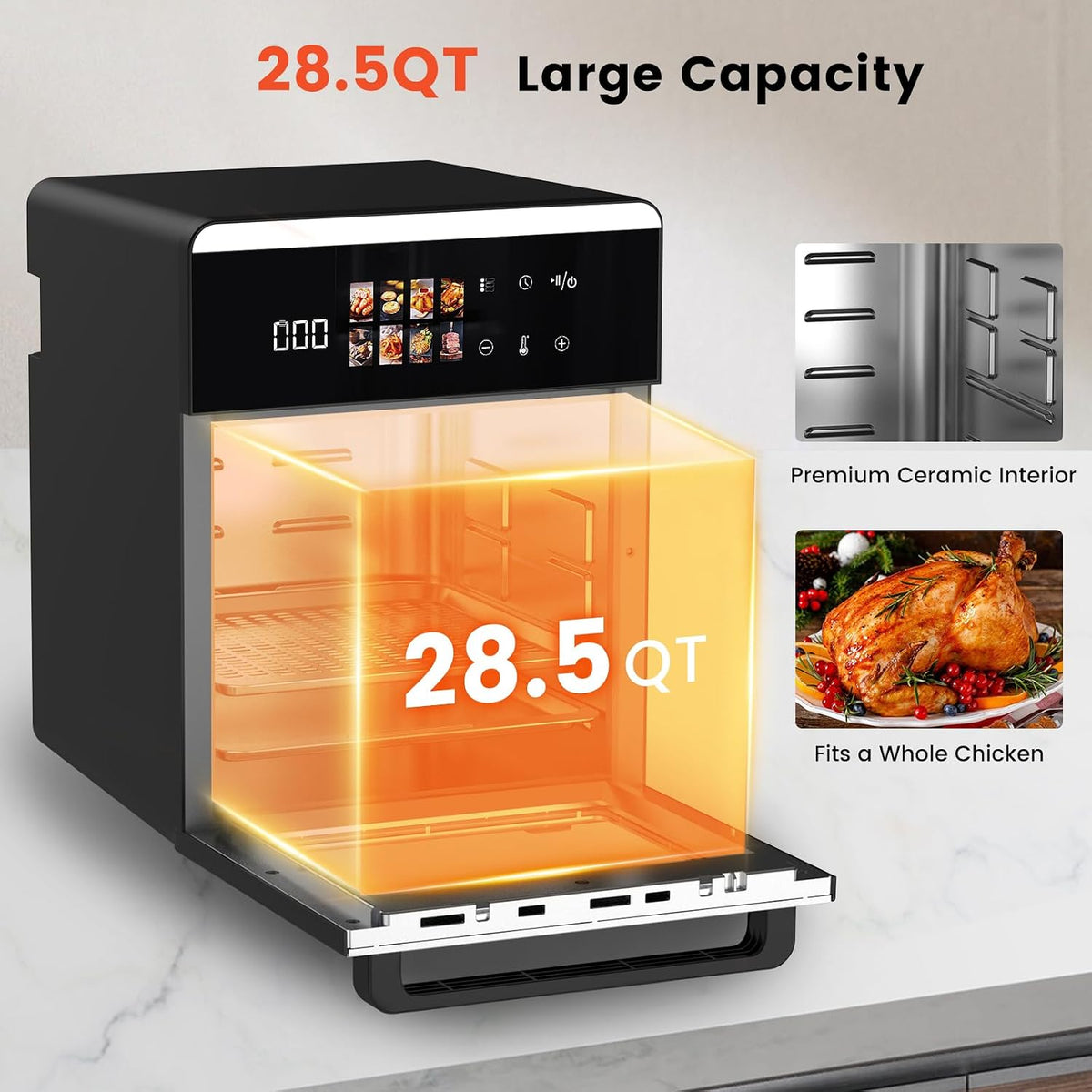 Pro Air Fryer Toaster Oven,16-in-1 Multifunction Countertop Oven
