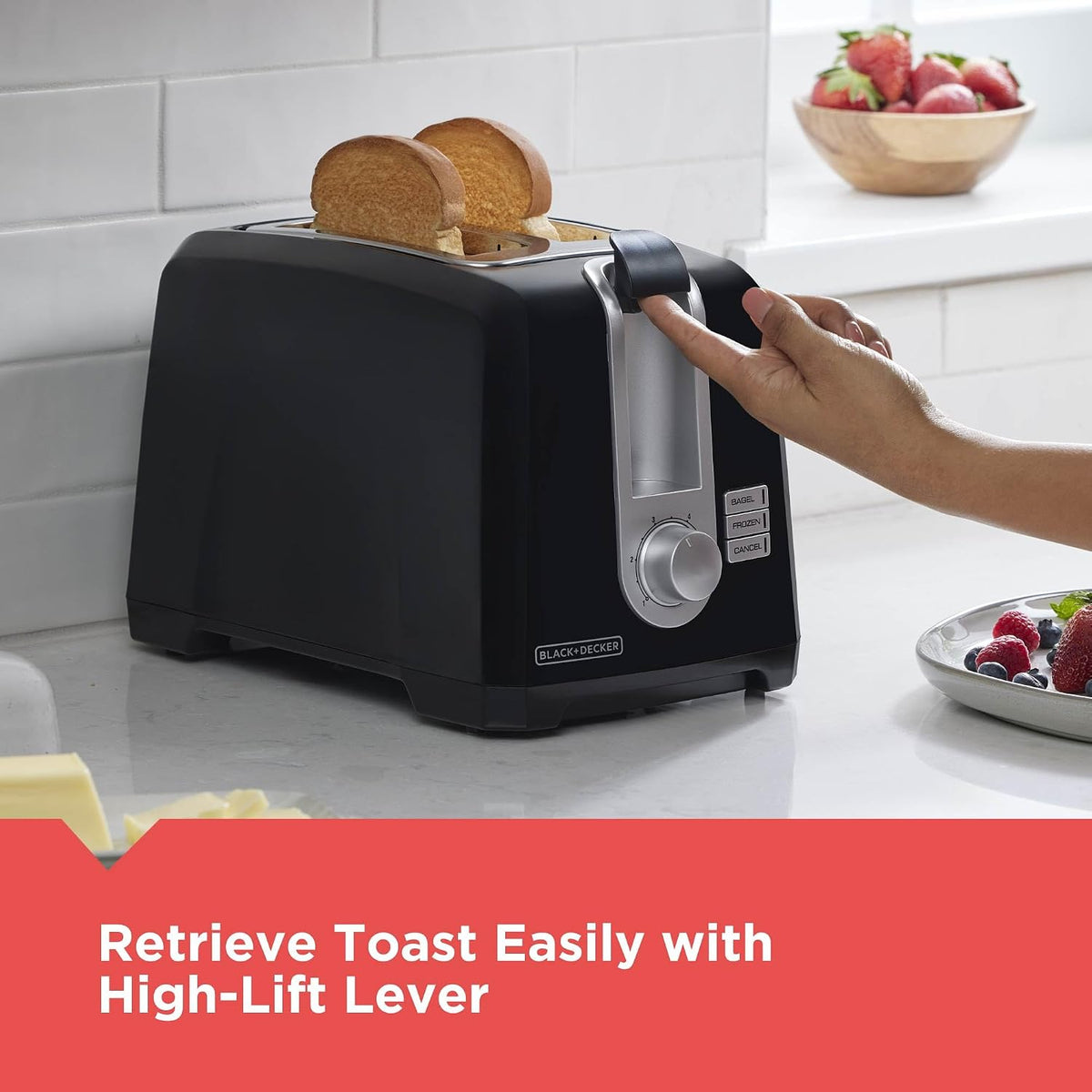 BLACK+DECKER 2-Slice Toaster with Extra-Wide Slots
