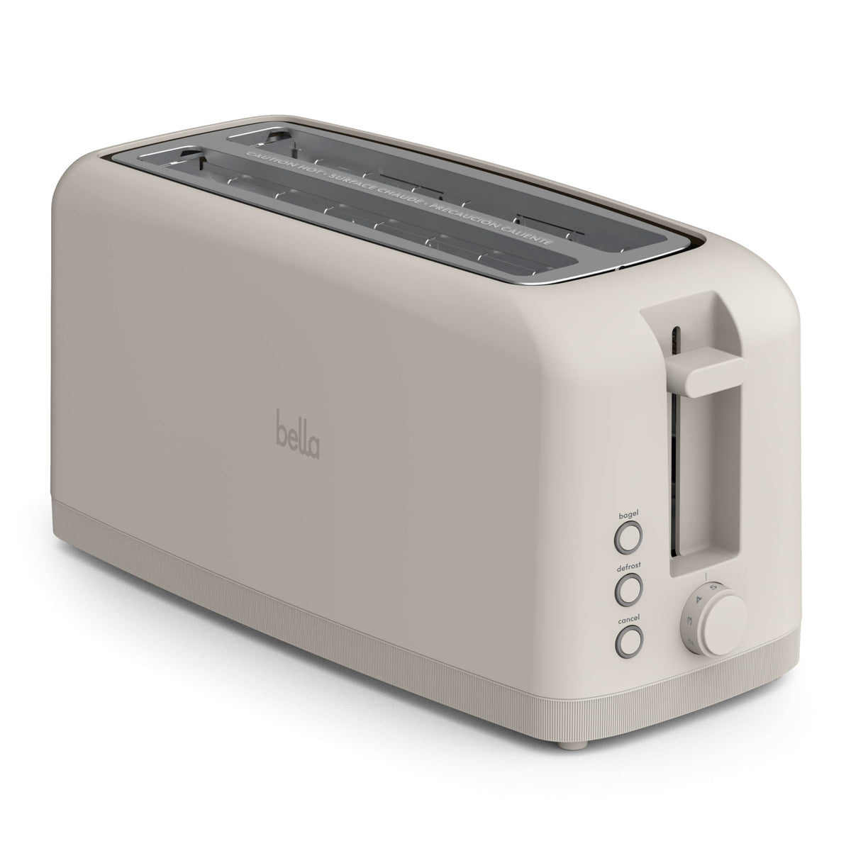 bella Fits-Anywhere™ 2-Slice Slim Toaster, Long Slot & Extra Wide, Oatmilk