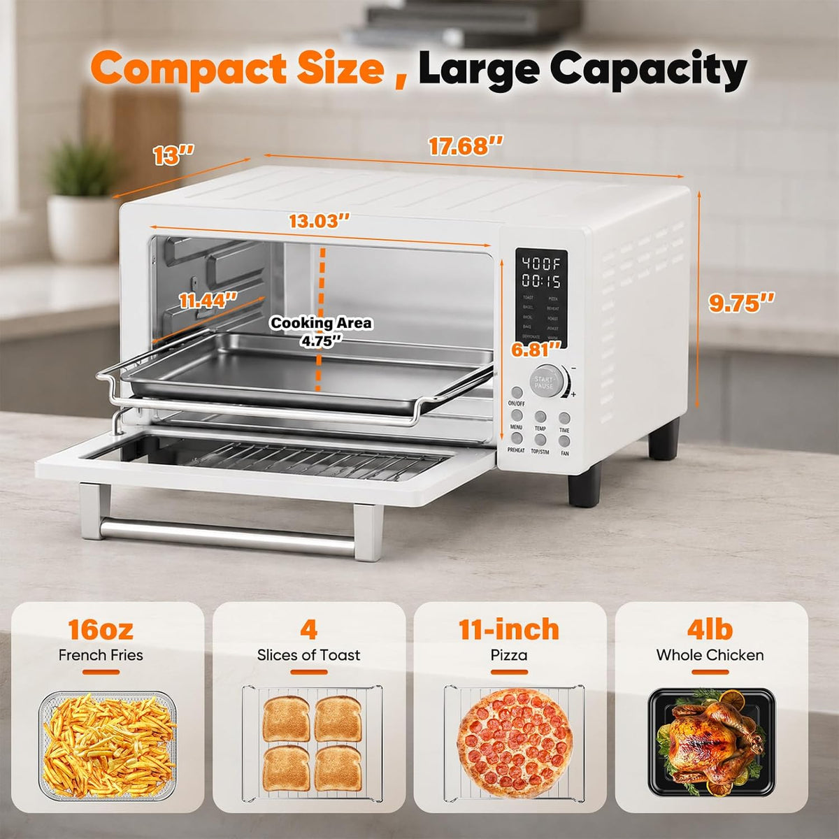 Nuwave Bravo Pro Convection Air Fryer Toaster Oven Combo