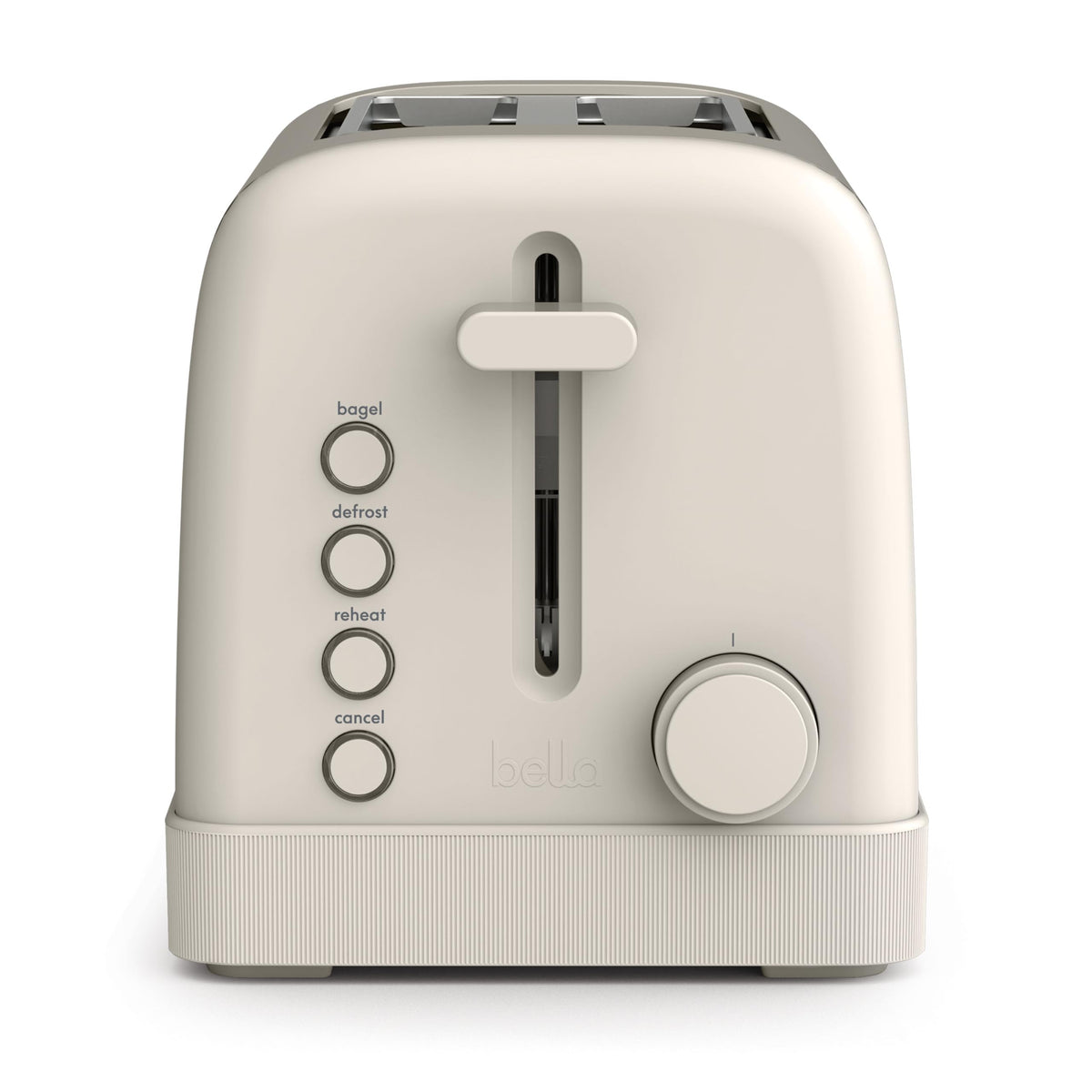 bella 2-Slice Toaster with Extra Wide Slots and 6-Shade Control, Oatmilk