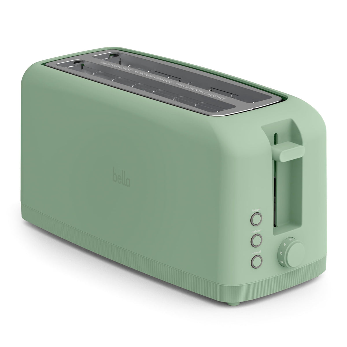 bella Fits-Anywhere™ 2-Slice Slim Toaster, Long Slot & Extra Wide, Oatmilk