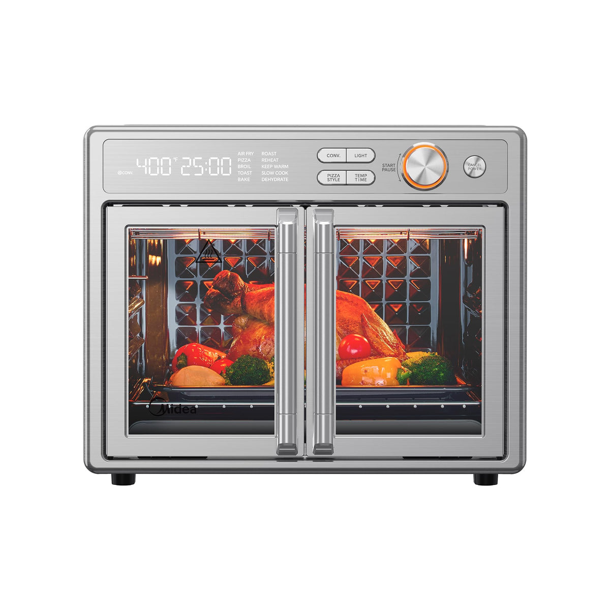 Midea Neo Air Fryer Toaster Oven Combo, 12.7 Quarts, Stainless Steel
