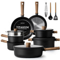 CAROTE 16pcs Pots and Pans Set, Nonstick Cookware Sets