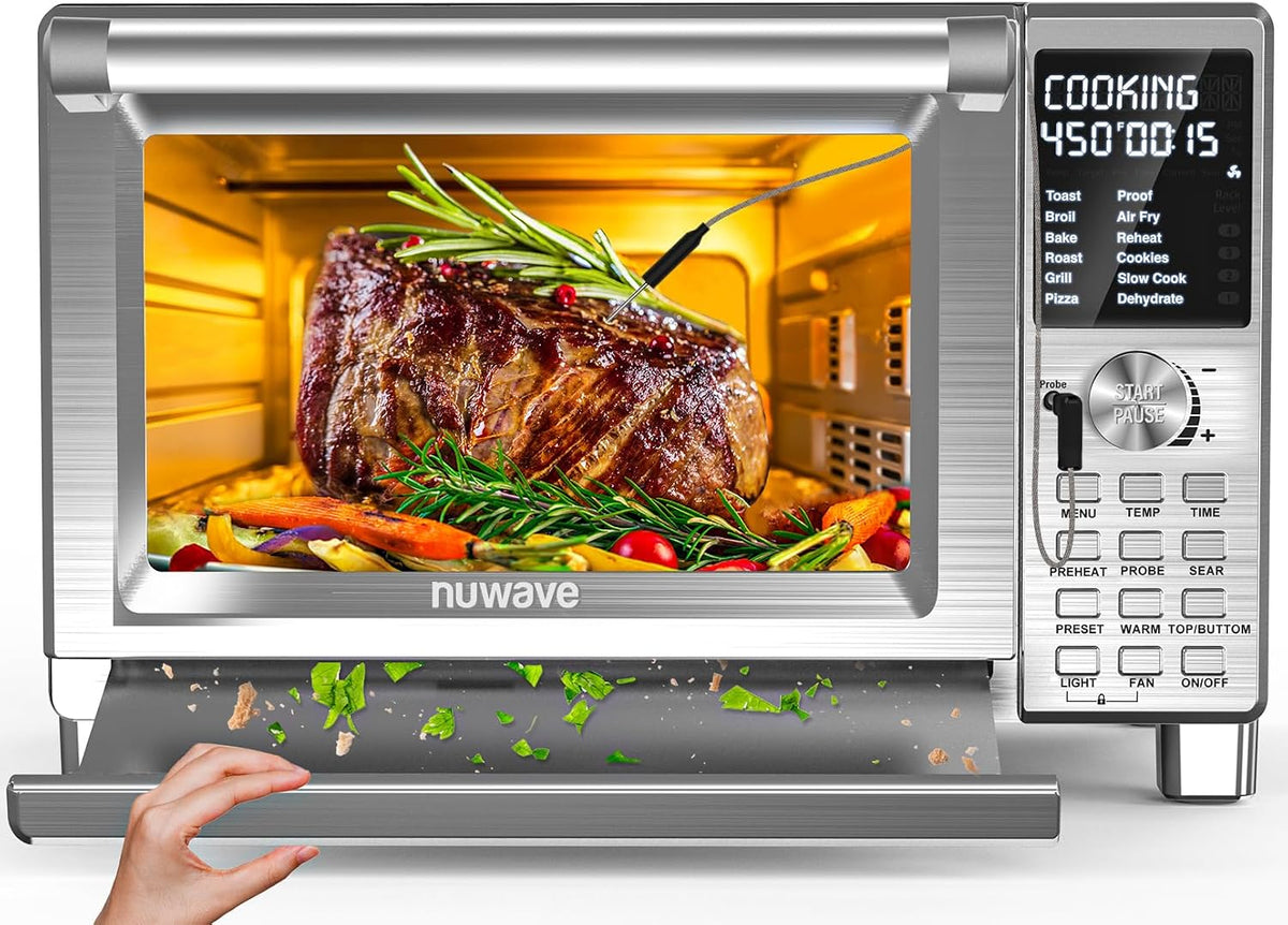 Nuwave Bravo XL Pro Air Fryer Toaster Oven, Improved 100% Super Convection