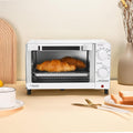Four-piece countertop oven, three baking settings, includes a rack and baking pan, Arctic White