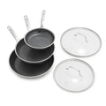 Blue Diamond Hybrid 12 Piece Stainless Steel Nonstick Cookware Set