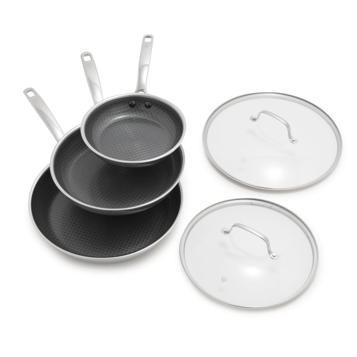 Blue Diamond Hybrid 12 Piece Stainless Steel Nonstick Cookware Set