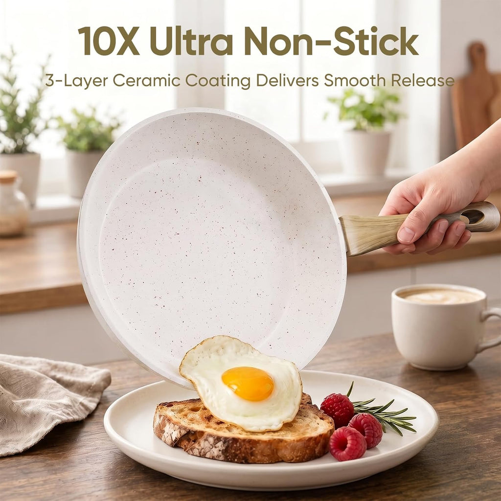 37Pcs Pots and Pans Set Non Stick,Ceramic Cookware Set with Bakeware