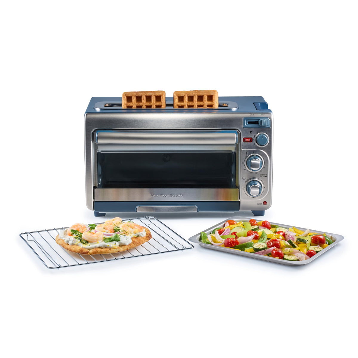 Hamilton Beach 2-in-1 Countertop Toaster Oven and Long Slot 2 Slice Toaster