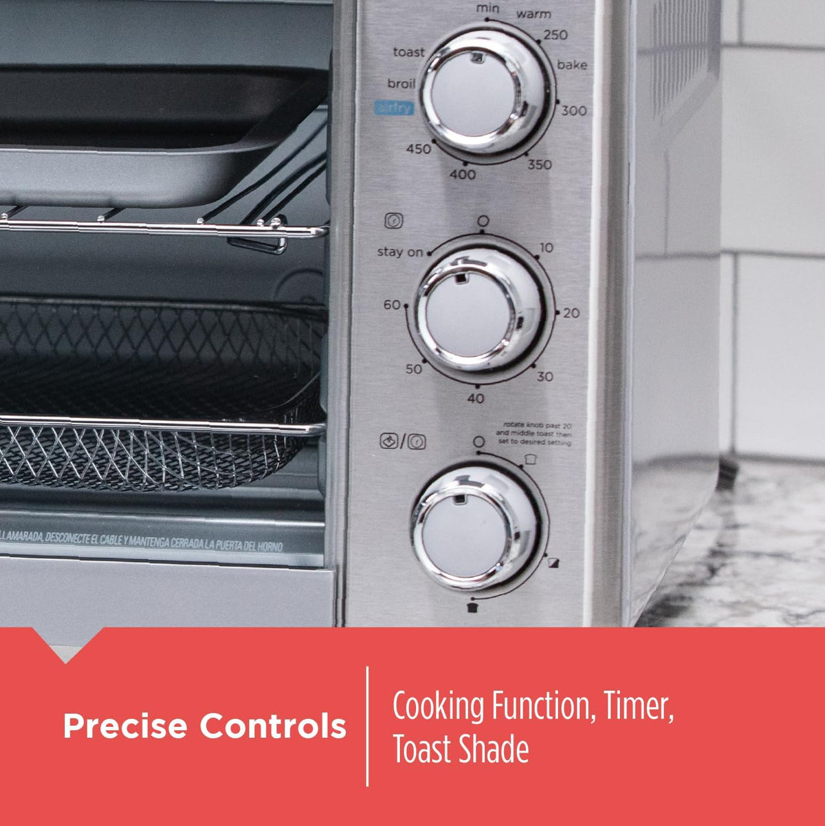 BLACK+DECKER 6-Slice Air Fry Toaster Oven, 5-in-1 Countertop Oven
