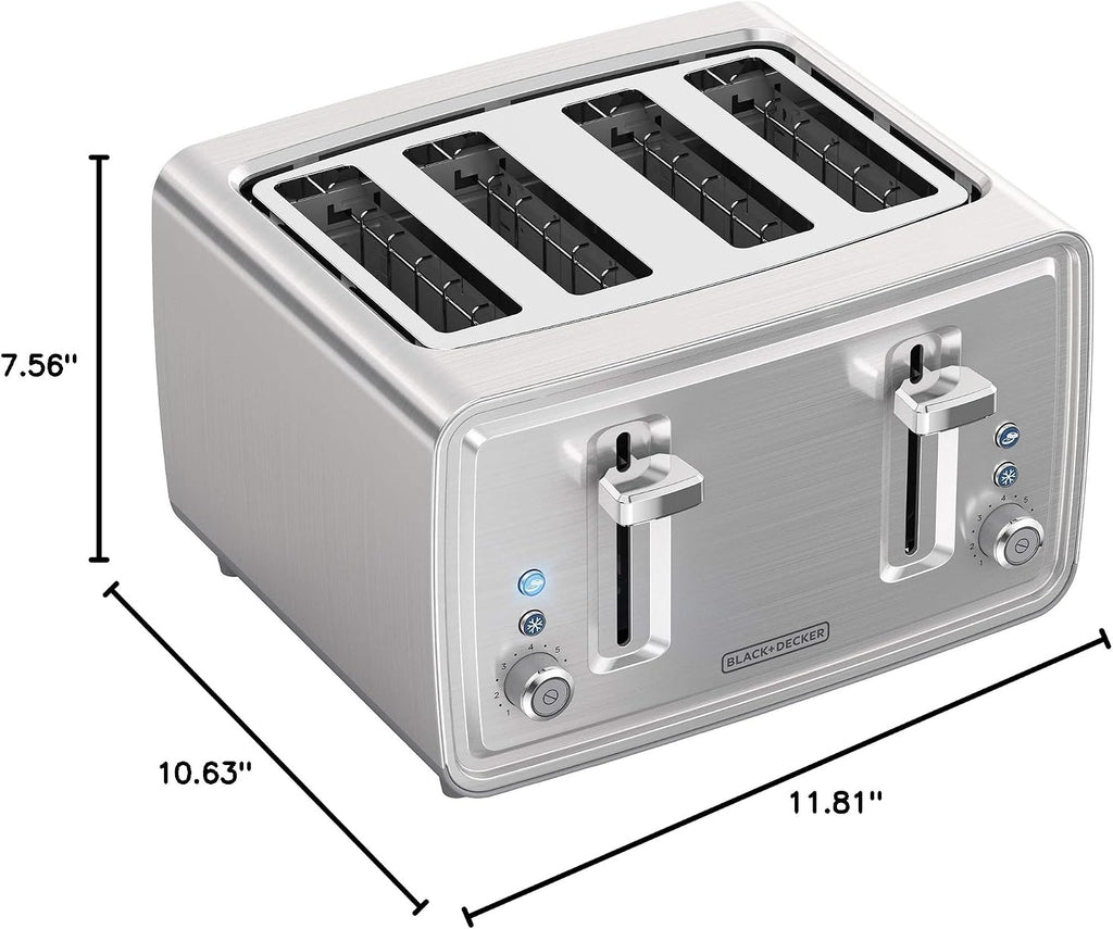 BLACK+DECKER 4-Slice Toaster with Dual Shade Controls