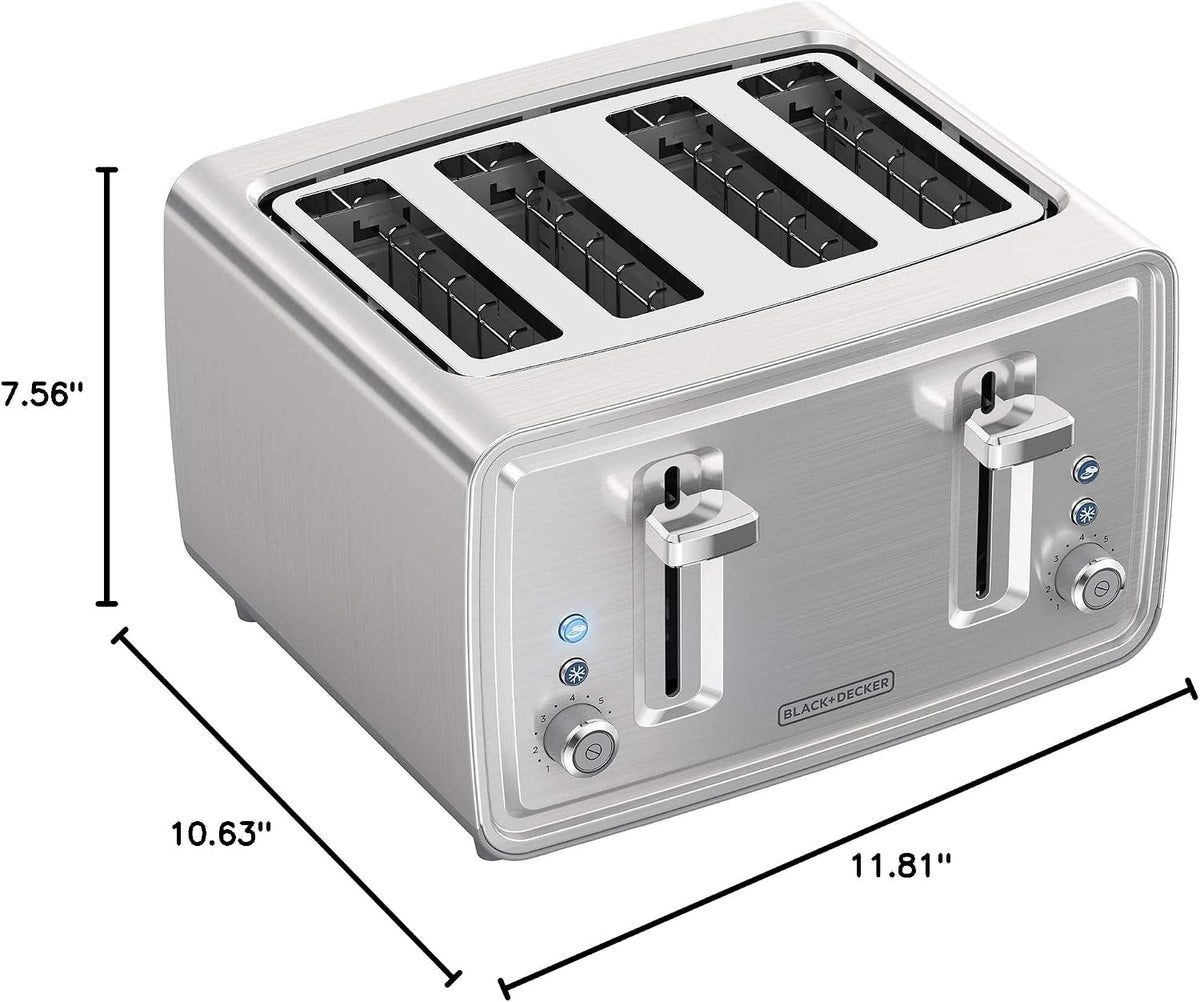 BLACK+DECKER 4-Slice Toaster with Dual Shade Controls