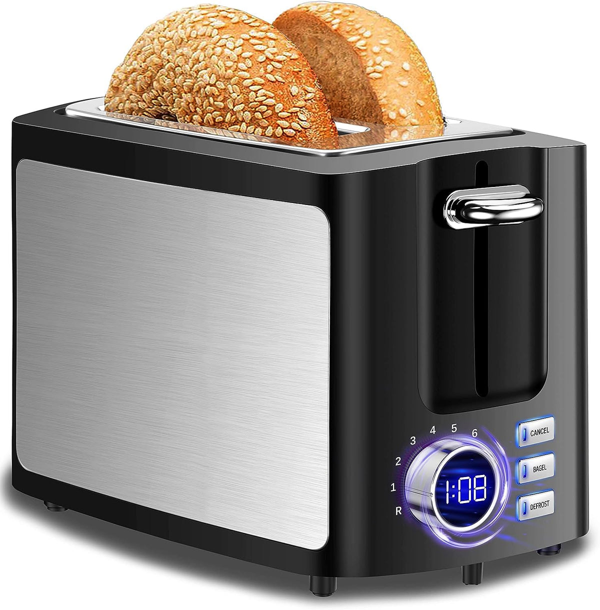 Toaster 2 Slice Wide Slot Toaster Best Rated Prime Display Smart Toasters