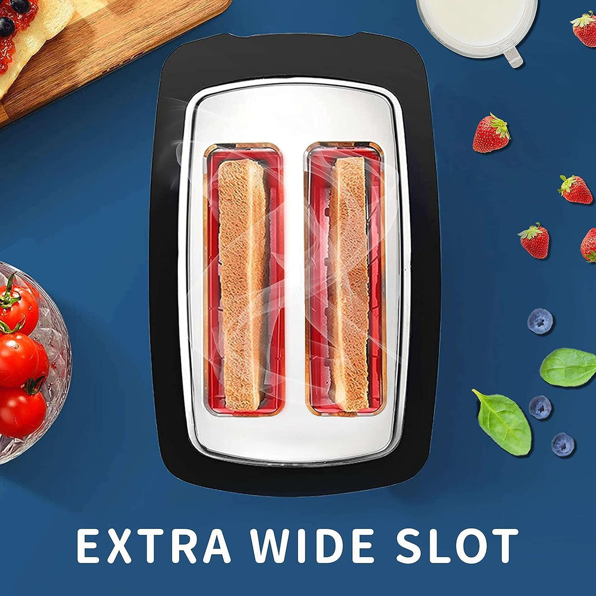 Toaster 2 Slice Wide Slot Toaster Best Rated Prime Display Smart Toasters