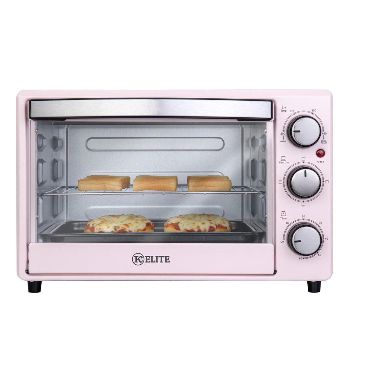 Kitchen Elite Toaster Oven, Compact Countertop Cooking Appliance, White