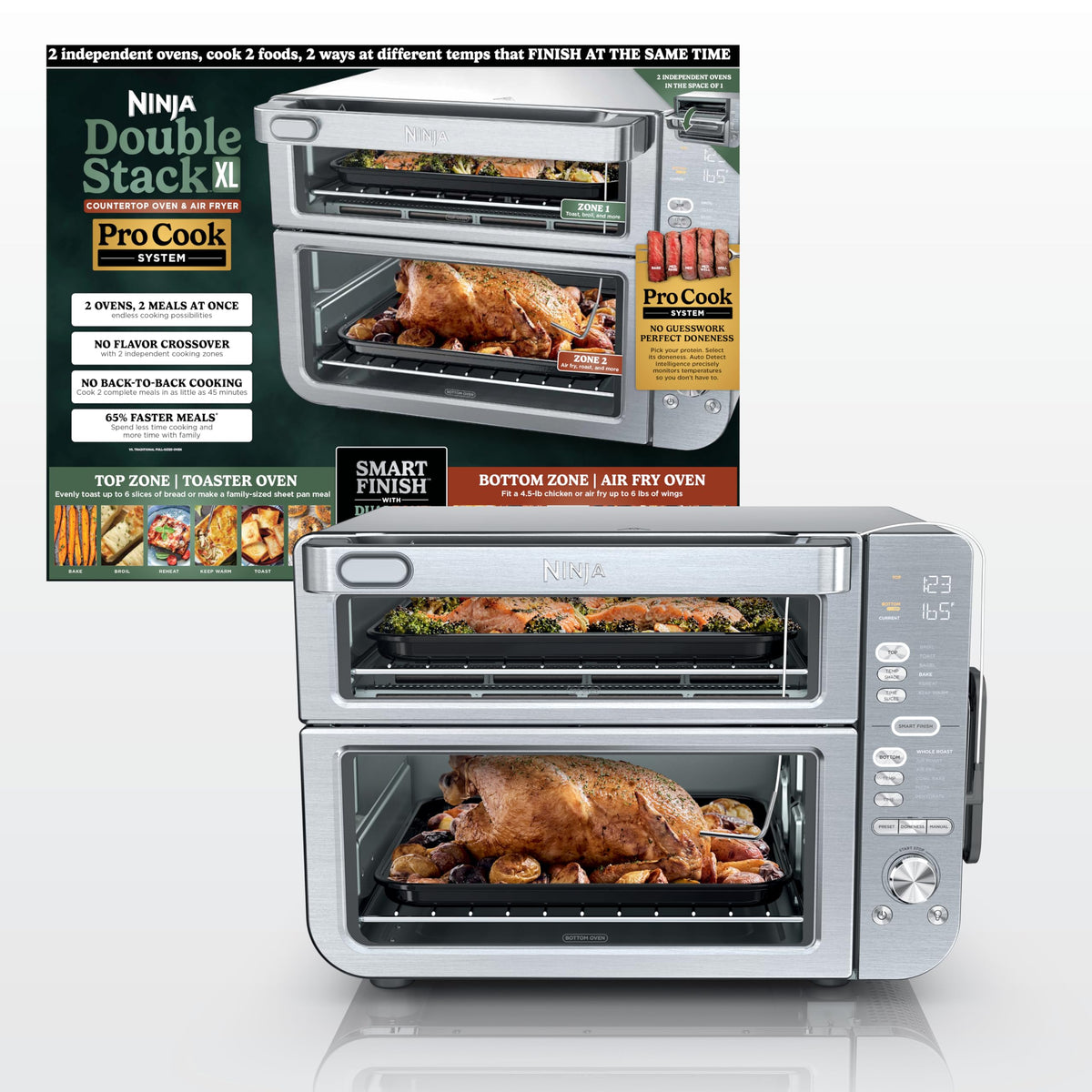 Ninja Prestige Smart XL Countertop Oven, 10-in-1, Stainless Steel, DT501