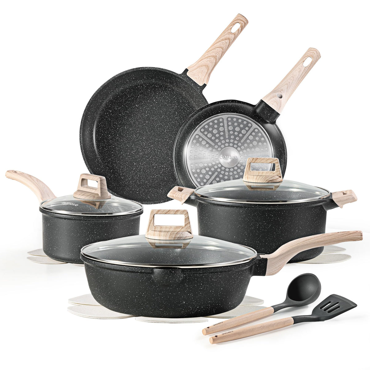 CAROTE Pots and Pans Set, Nonstick Cookware Sets, 20pcs