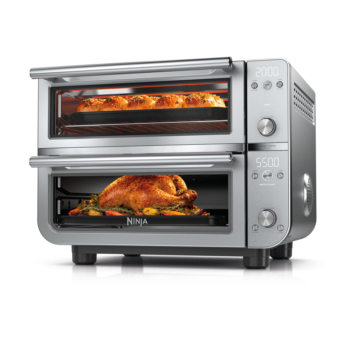 Ninja Double Oven Pro Smart XL, 30.2 Qt, 12-in-1, Stainless Steel, DCT801