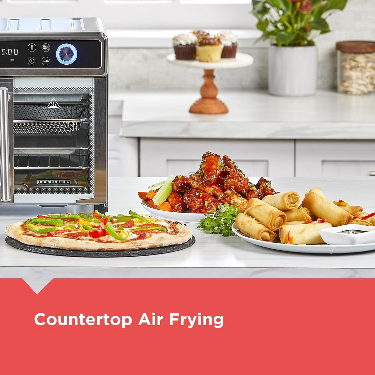 BLACK+DECKER 12-in-1 Crisp 'N Bake Air Fryer Toaster Oven