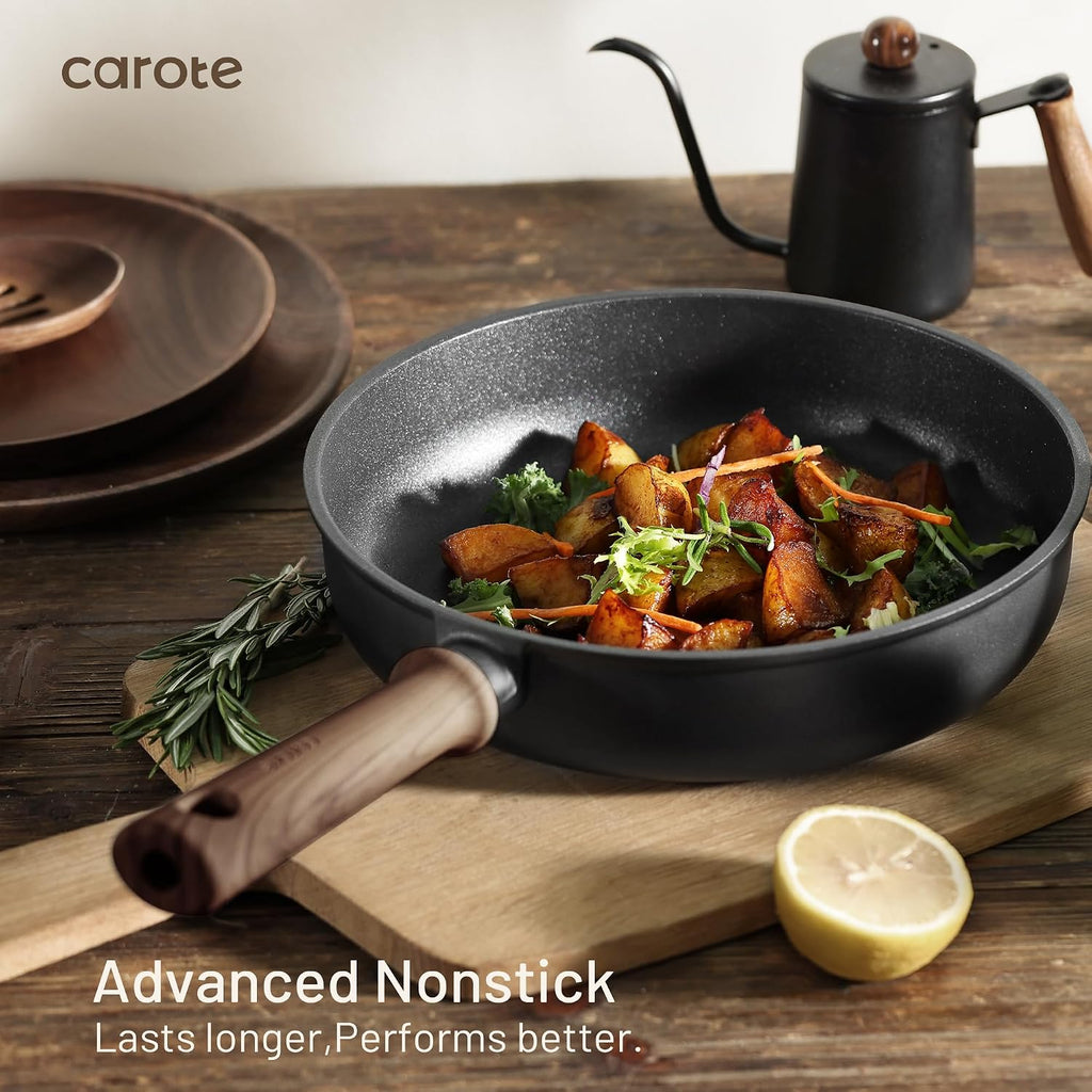 CAROTE 16pcs Pots and Pans Set, Nonstick Cookware Sets
