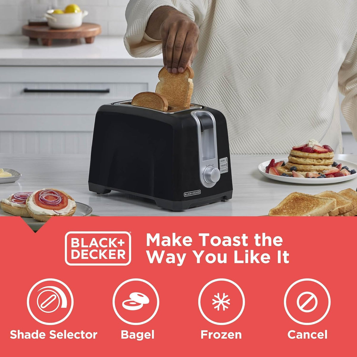 BLACK+DECKER 2-Slice Toaster with Extra-Wide Slots