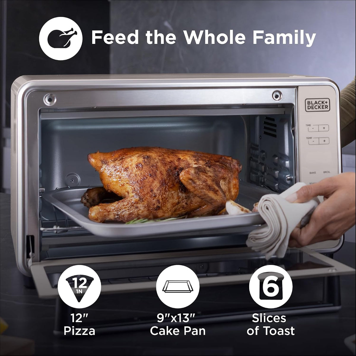 BLACK+DECKER Crisp 'N Bake Pro 6-Slice Digital Air Fry Oven