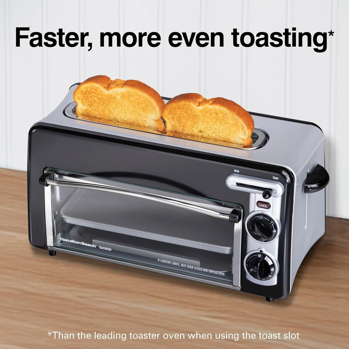 Hamilton Beach 2-in-1 Countertop Toaster Oven & Long Slot 2 Slice Toaster