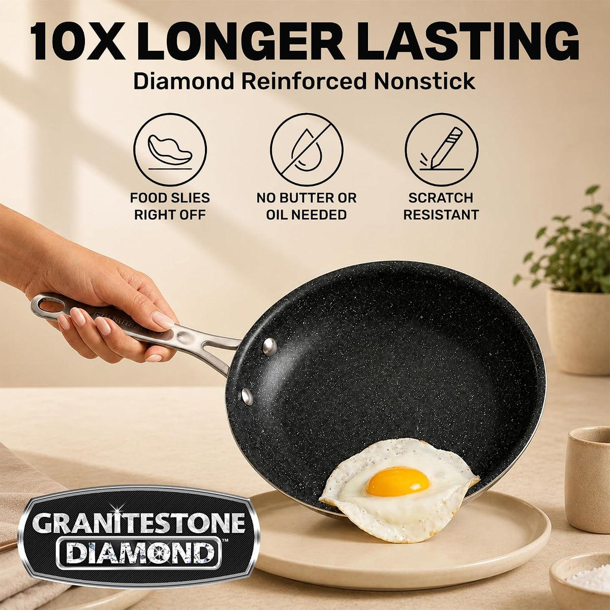 Granitestone 20 Pc Pots and Pans Set Non Stick Kitchen Cookware Set