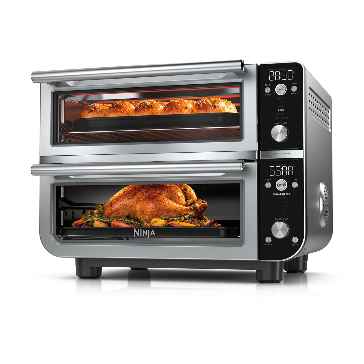 Ninja Double Oven Pro Smart XL, 30.2 Qt, 12-in-1, Stainless Steel, DCT801