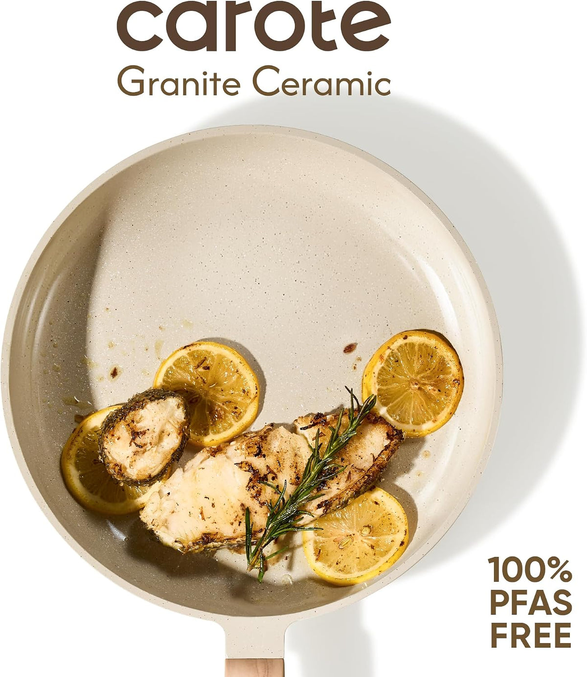 CAROTE Pots and Pans Set, Ceramic Cookware Set, 14pcs