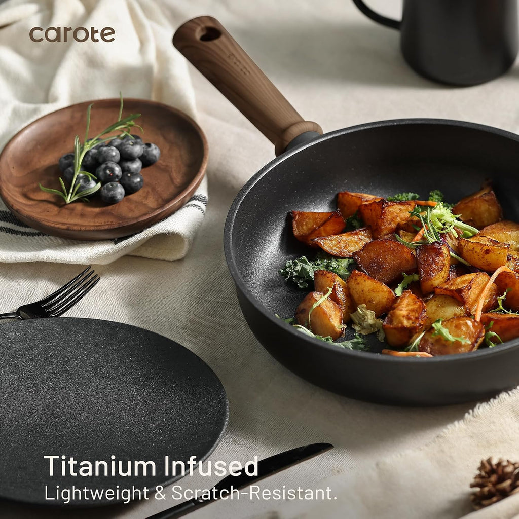 CAROTE 16pcs Pots and Pans Set, Nonstick Cookware Sets