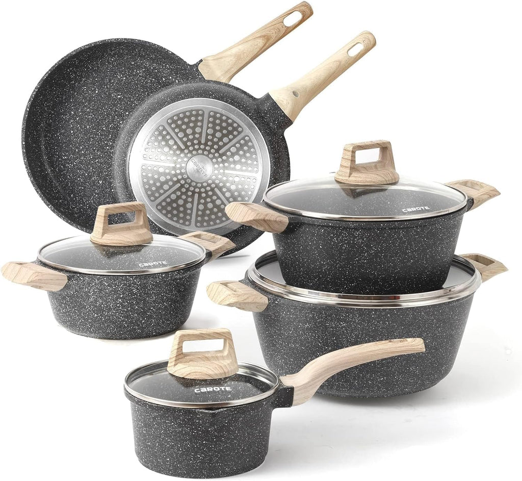 CAROTE 44pcs Pots and Pans, Nonstick Cookware Sets with Bakeware