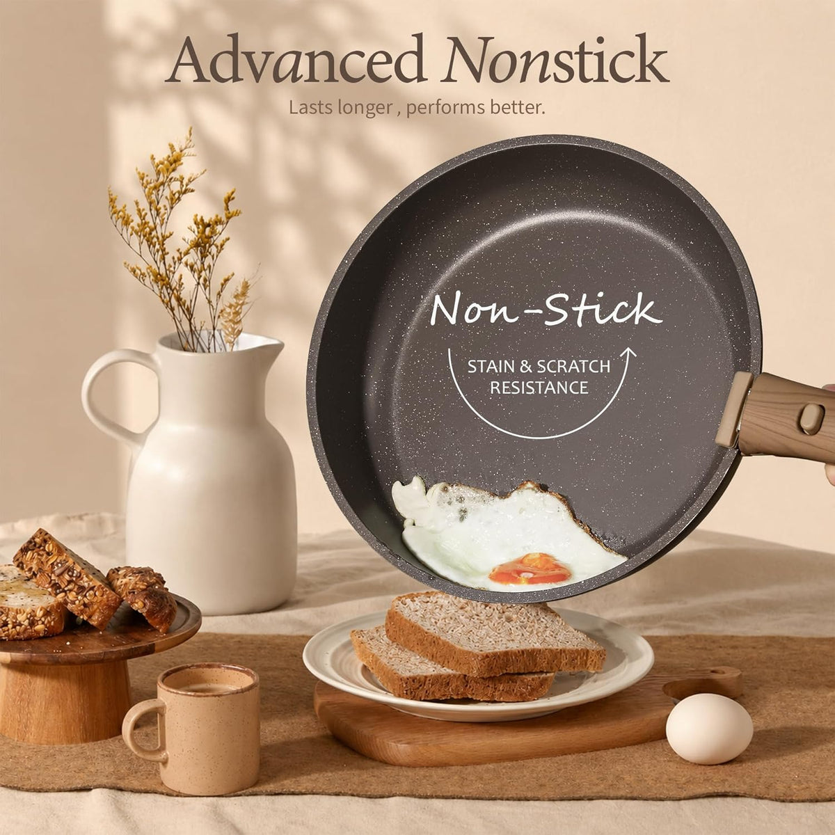 CAROTE 27pcs Pots and Pans Set Non Stick, Detachable Handle Cookware